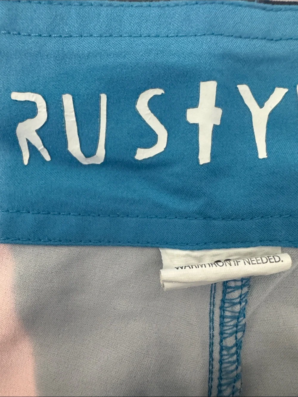 Rusty Navy and Light Blue Striped Men's Board Shorts